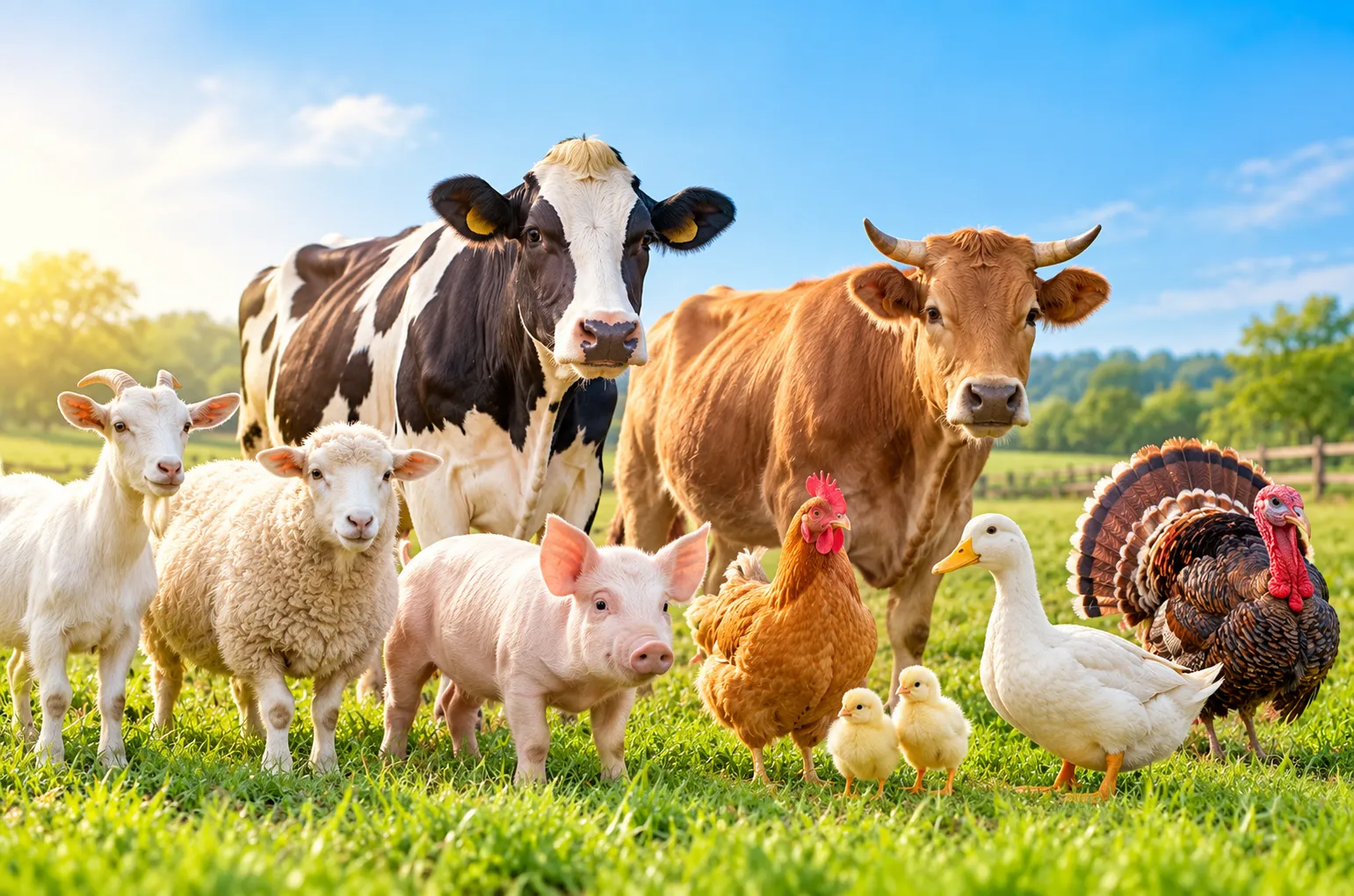 Healthy cattle on a farm