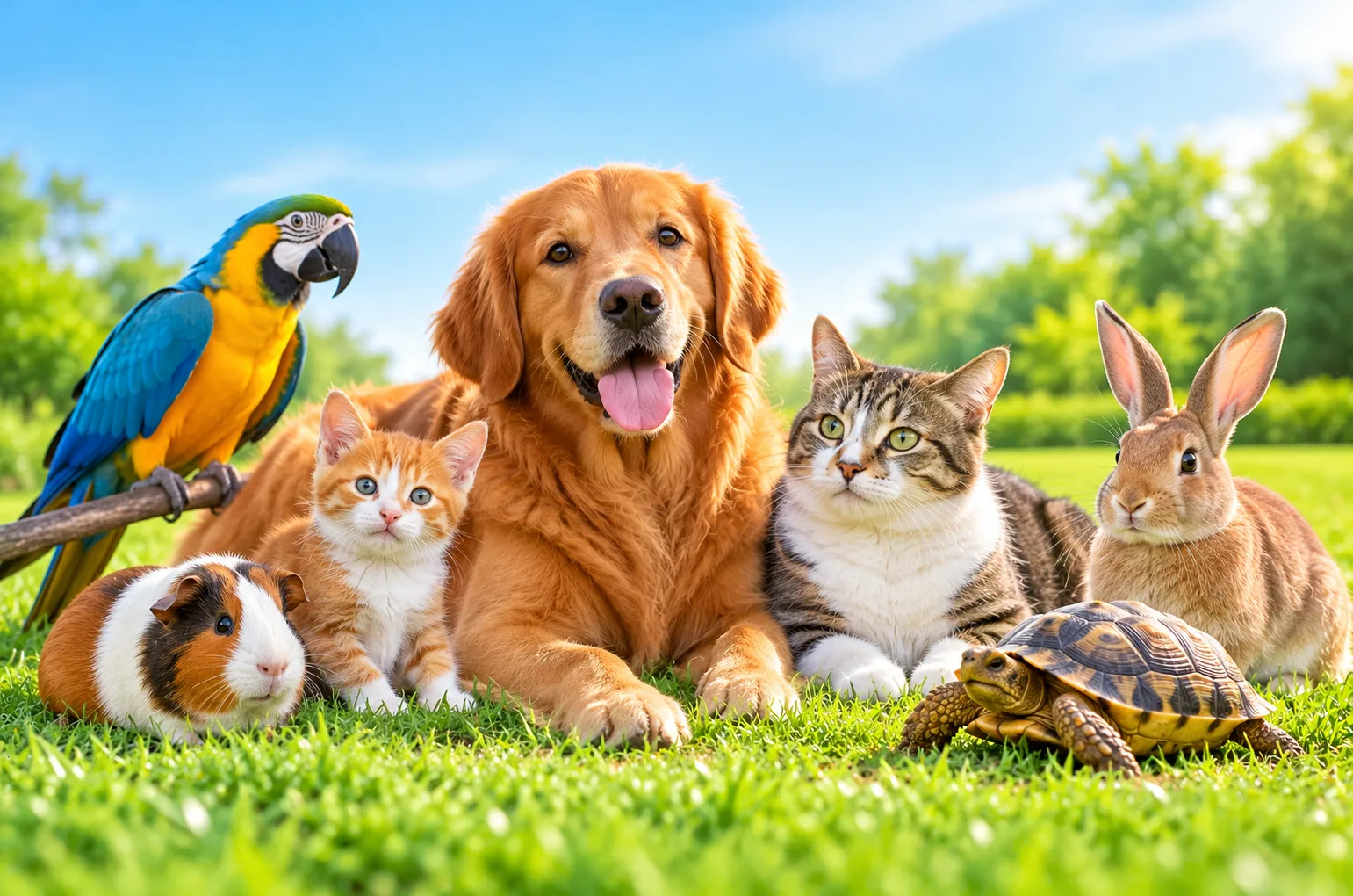 Dog receiving attentive care